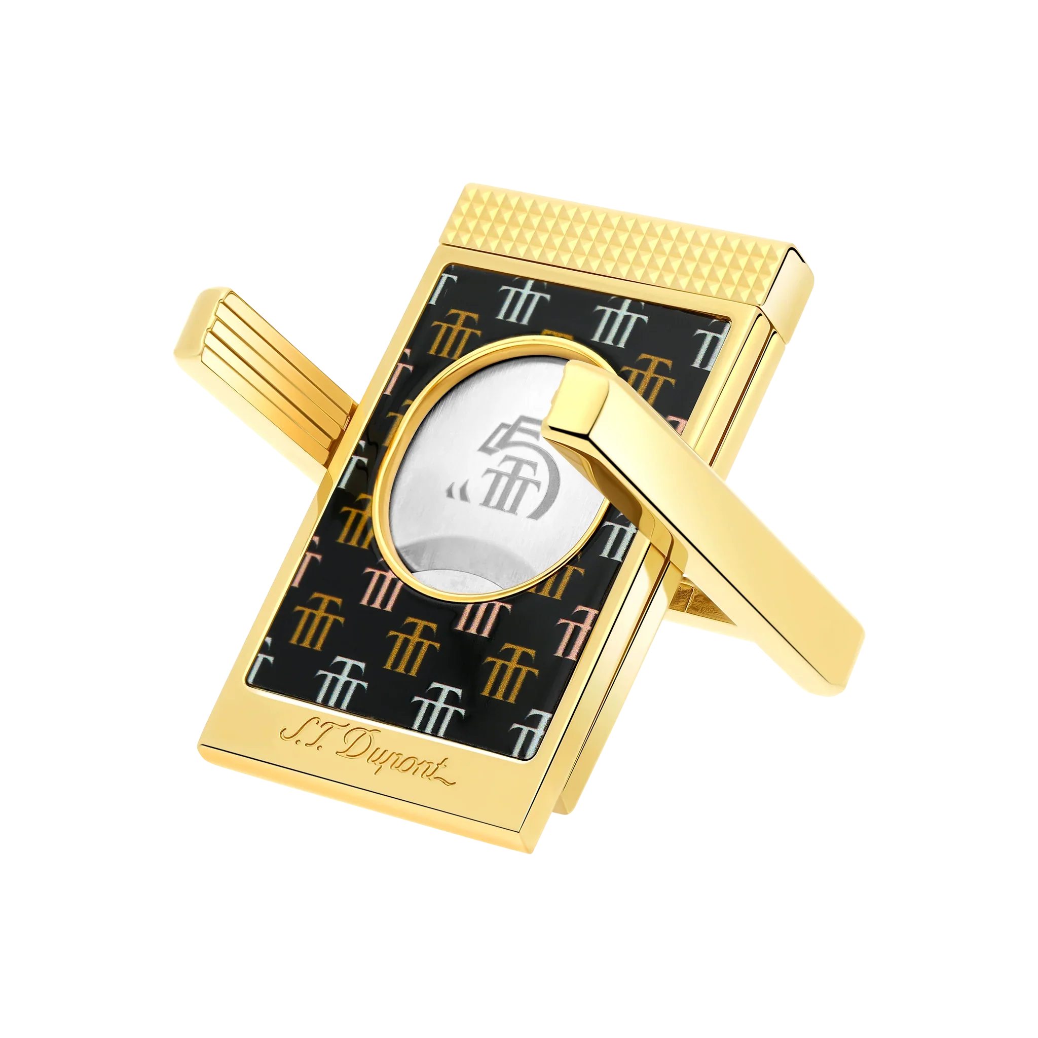 S.T. DUPONT Cigar Cutter/Coupe Cigare Chrome Trinidad Black 003477