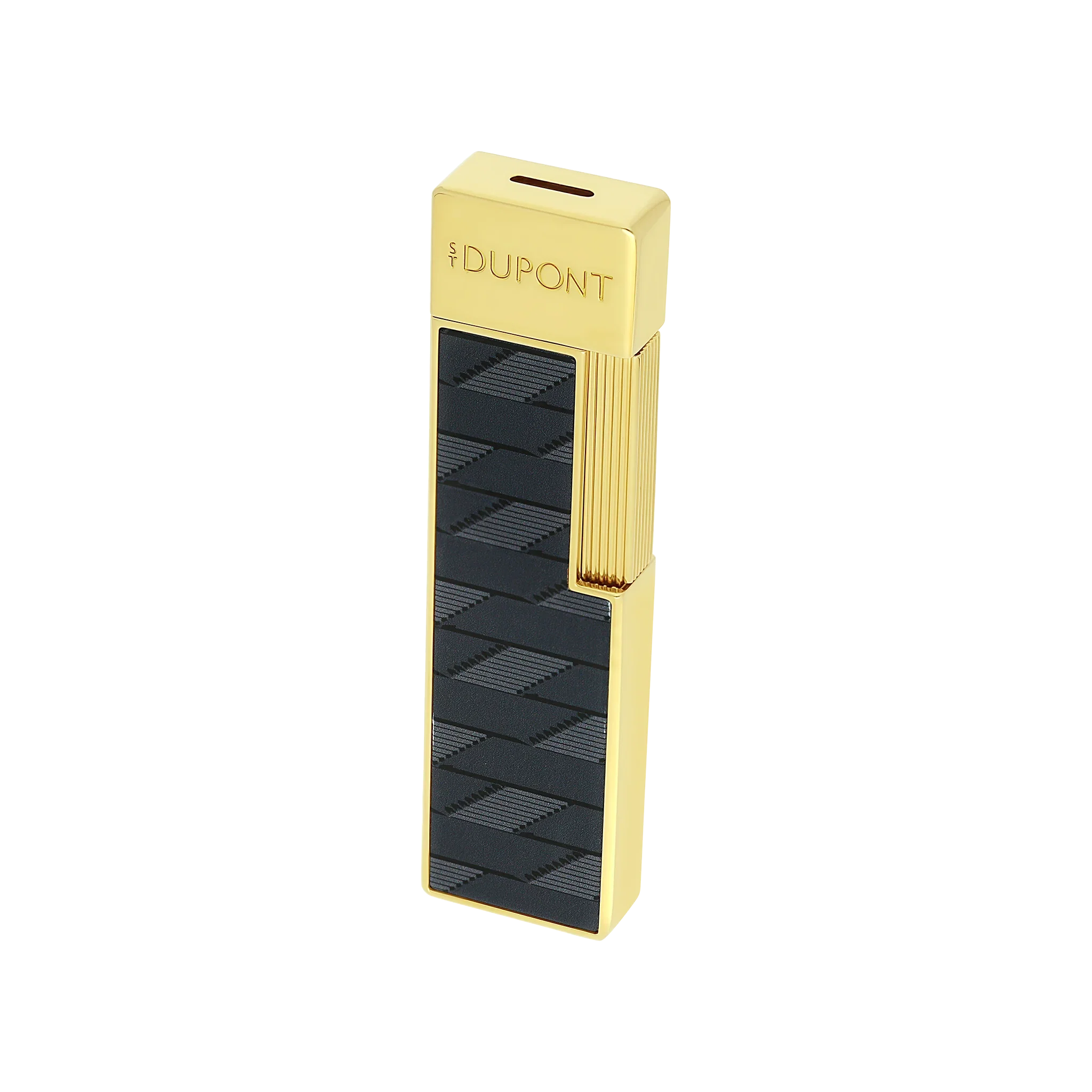 S.T. DUPONT Twiggy Monogram 1872 Black Lacquered Lighter/Briquet 030079