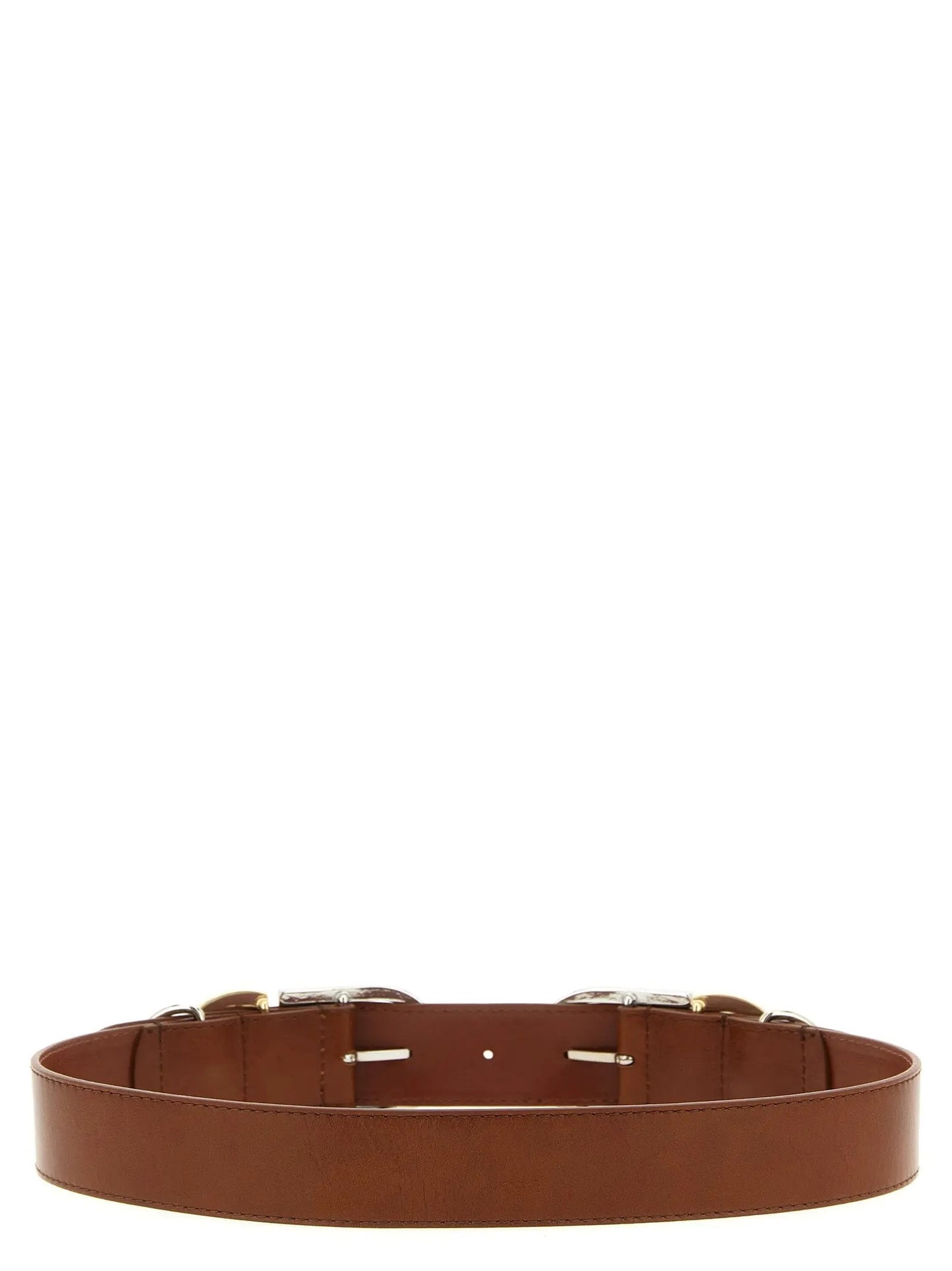 PINKO Brown Lamb Leather Regular Belt
