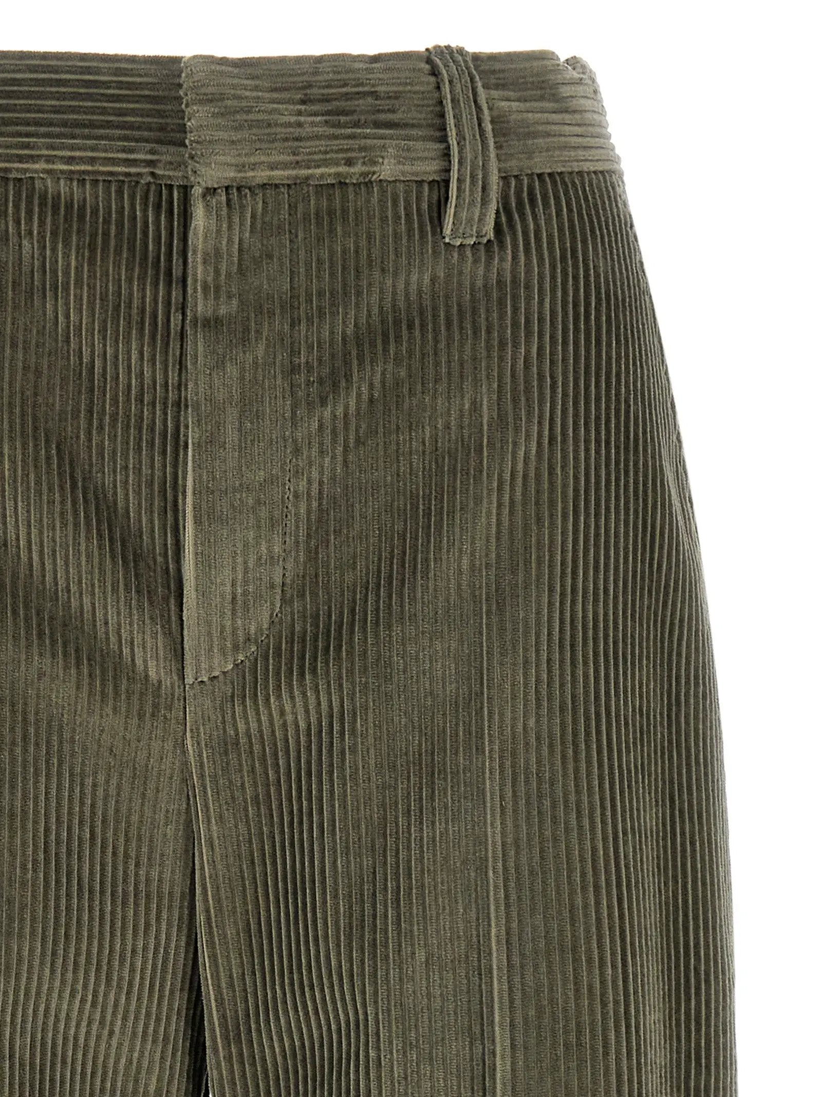 Brunello Cucinelli Bicolor Cotton Flared Pants
