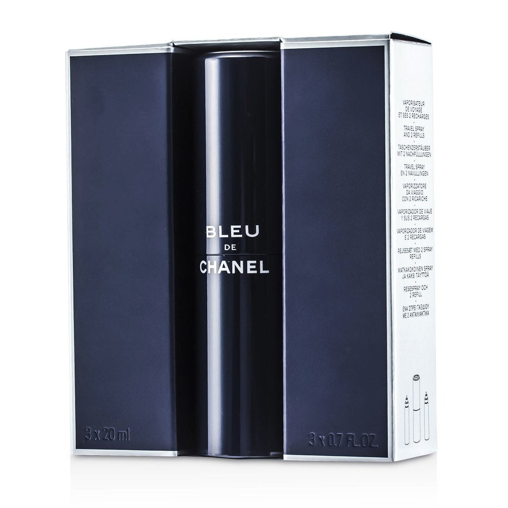 Chanel Bleu De Chanel Eau De Toilette Travel Spray & Two Refills  3x20ml/0.7oz