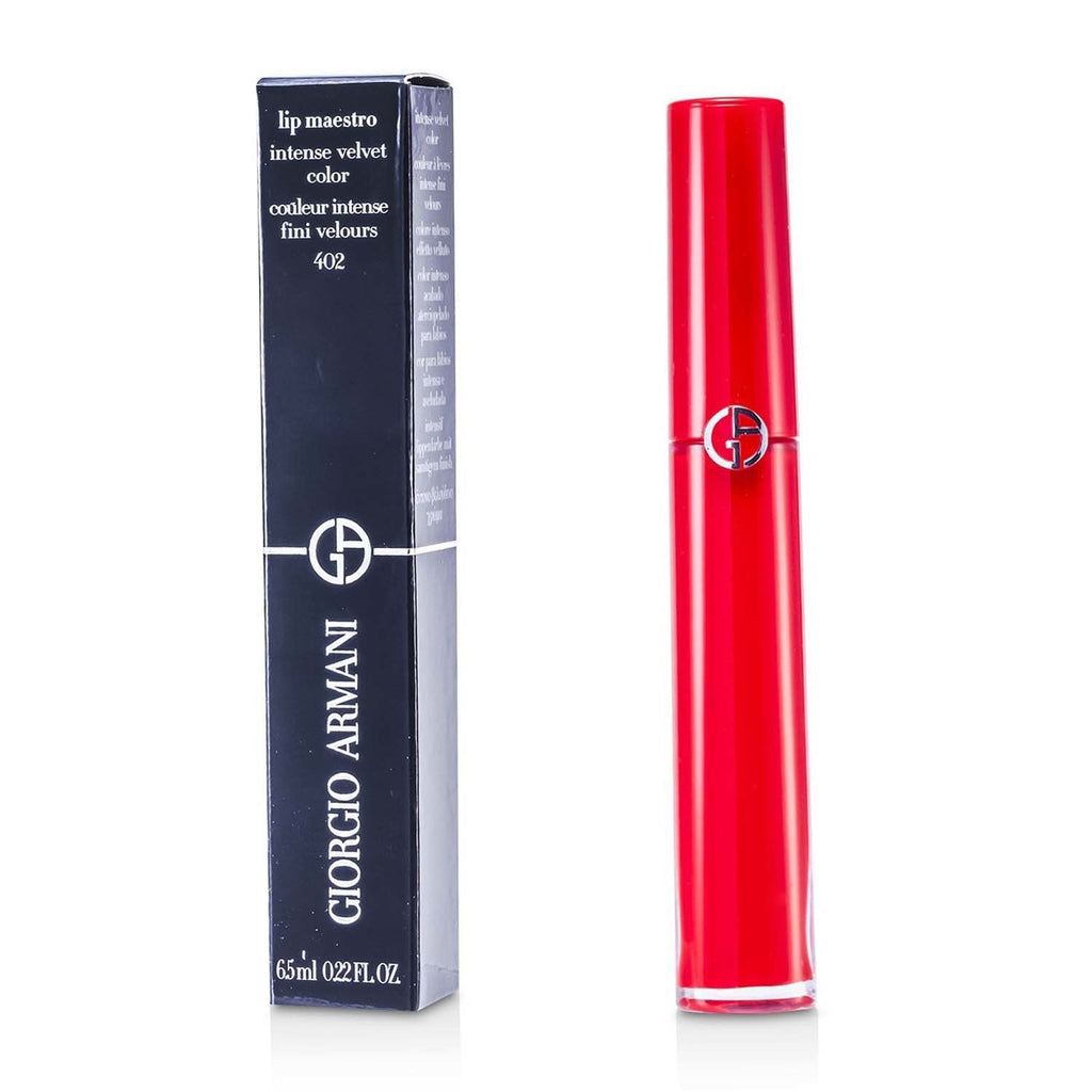 Giorgio Armani Lip Maestro Intense Velvet Color (Liquid Lipstick) - # 402 (Chinese Lacquer) (Unboxed)  6.5ml/0.22oz