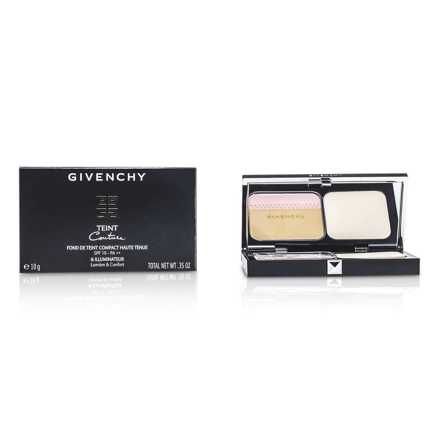 Givenchy Teint Couture Long Wear Compact Foundation & Highlighter SPF10 - # 3 Elegant Sand (Unboxed)  10g/0.35oz