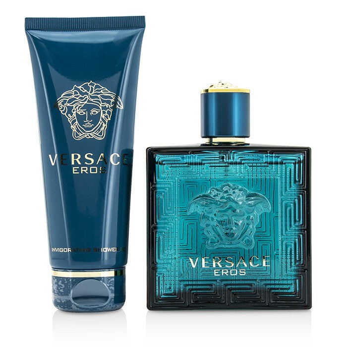 Versace Men Eros 2pc Set - Eau De Toilette & Shower Gel 100ml