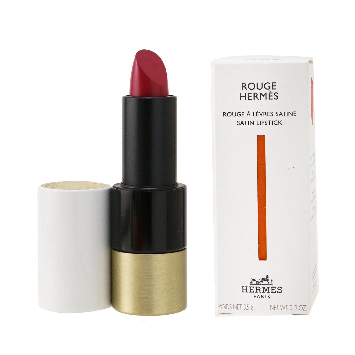Hermes Rouge Hermes Satin Lipstick - # 75 Rouge Amazone (Satine)  3.5g/0.12oz