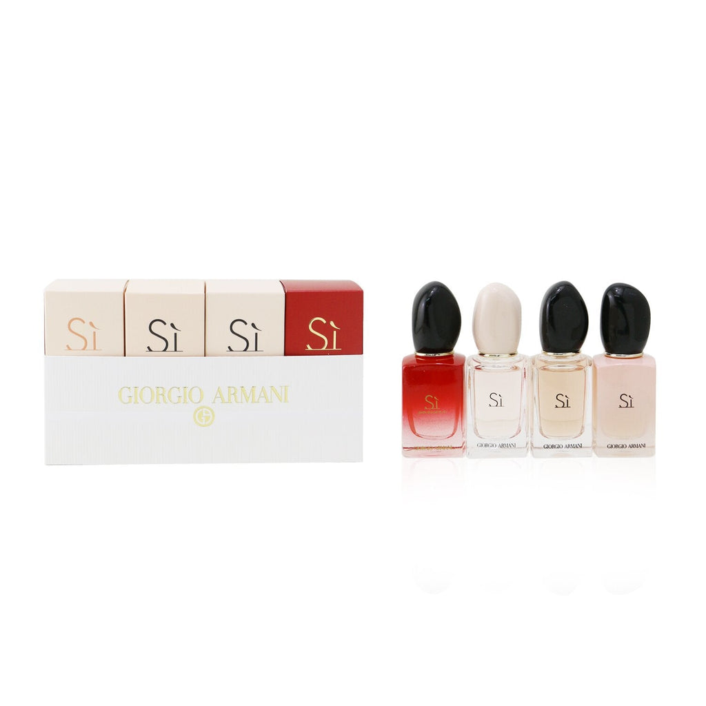 Giorgio Armani Si Miniature Collection: Si Edt 7ml + Si Edp 7ml + Si Fiori EDP 7ml + Si Passione EDP 7ml  4pcs