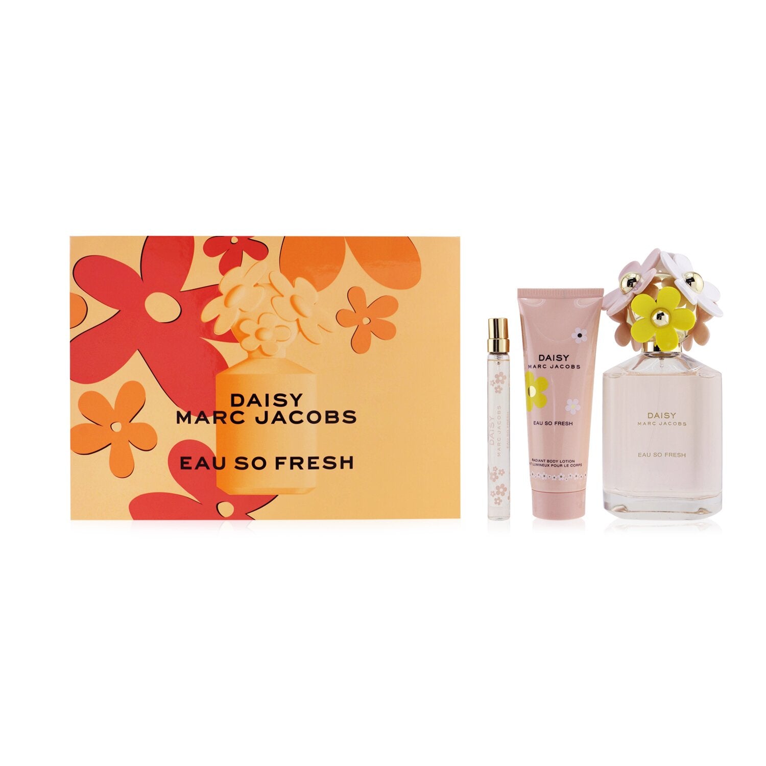 Marc Jacobs Daisy Eau So Fresh Coffret: Eau De Toilette Spray 125ml/4.2oz + Radiant Body Lotion 75ml/2.5oz + Eau De Toilette Spray 10ml/0.33oz  3pcs