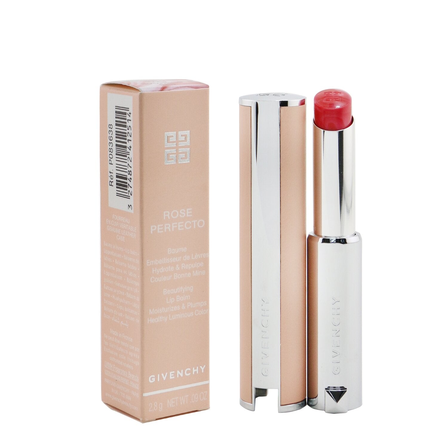 Givenchy Rose Perfecto Beautifying Lip Balm - # 315 Berry Break (Deep Raspberry)  2.8g/0.09oz