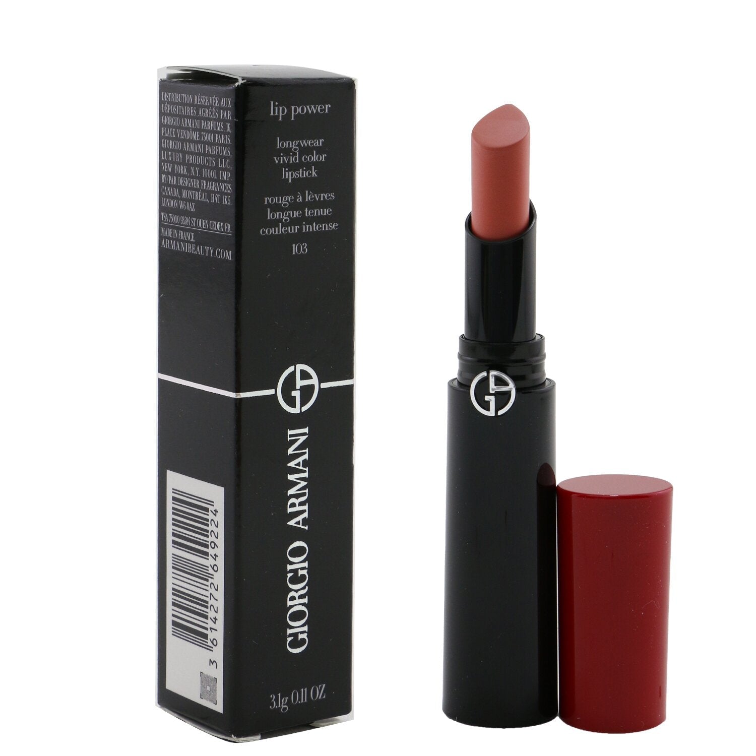 Giorgio Armani Lip Power Longwear Vivid Color Lipstick - # 404 Tempting  3.1g/0.11oz
