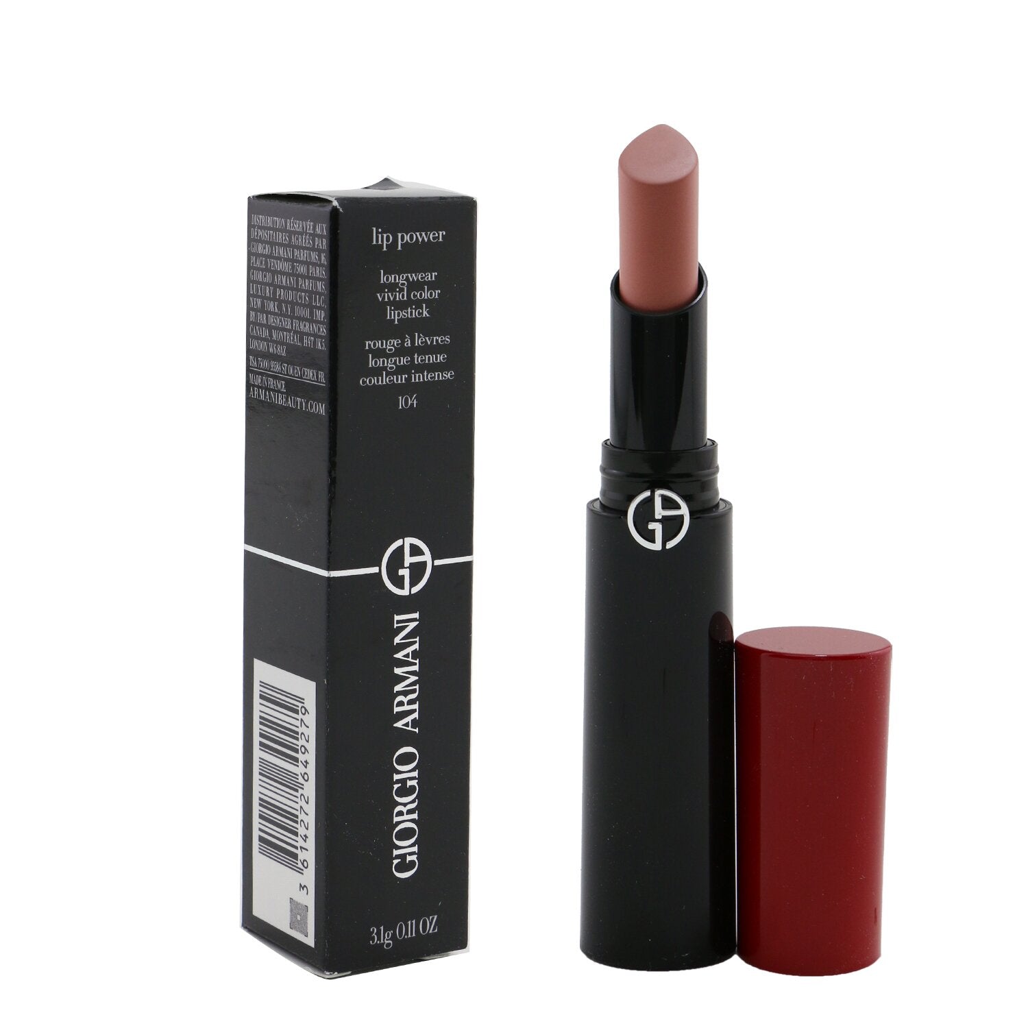 Giorgio Armani Lip Power Longwear Vivid Color Lipstick - # 108 In Love  3.1g/0.11oz