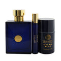Versace Dylan Blue Coffret: Eau De Toilette Spray 100ml/3.4oz +Eau De Toilette Spray 10ml/0.3oz + Deo Stick 75g/2.5oz  3pcs