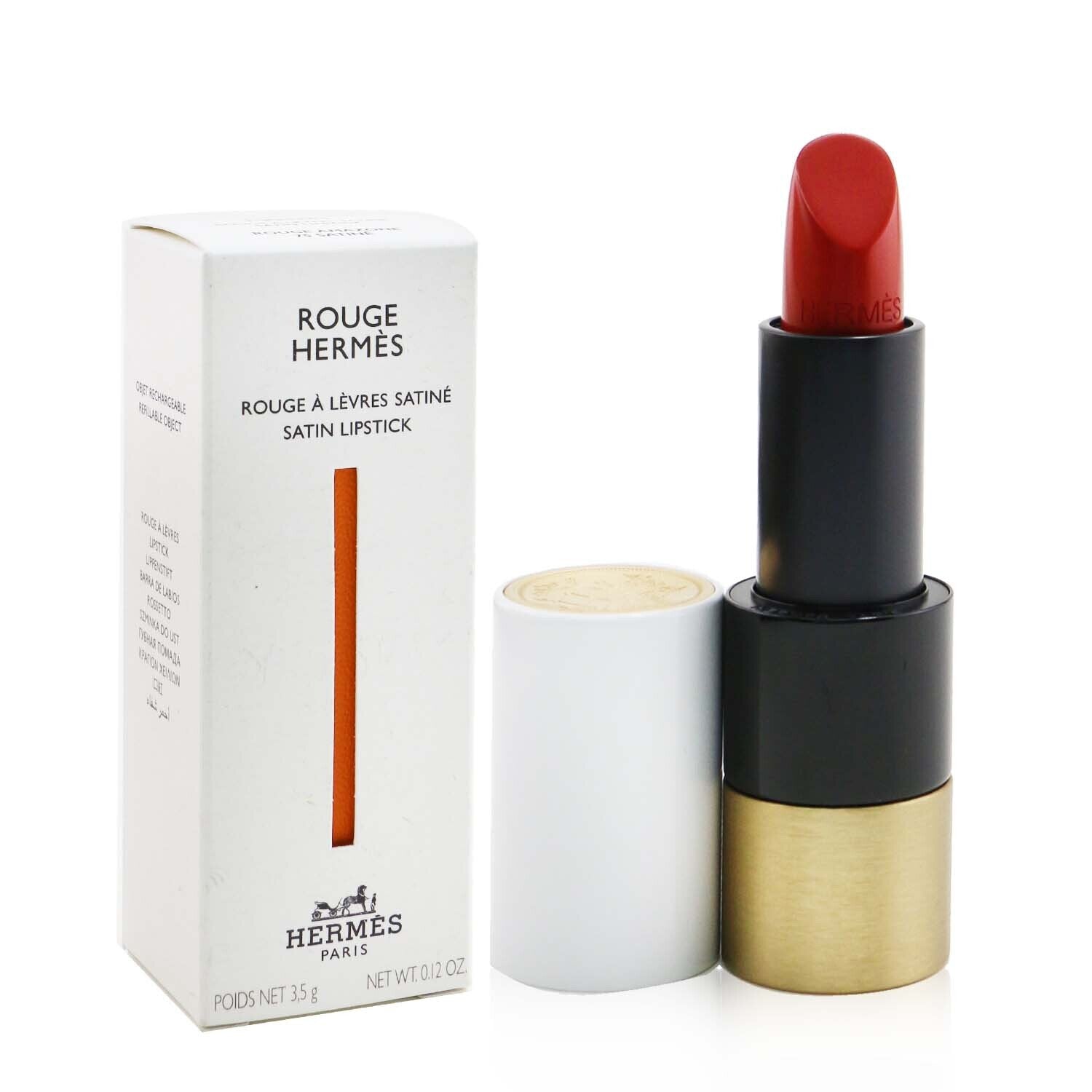 Hermes Rouge Hermes Satin Lipstick - # 40 Rose Lipstick (Satine)  3.5g/0.12oz