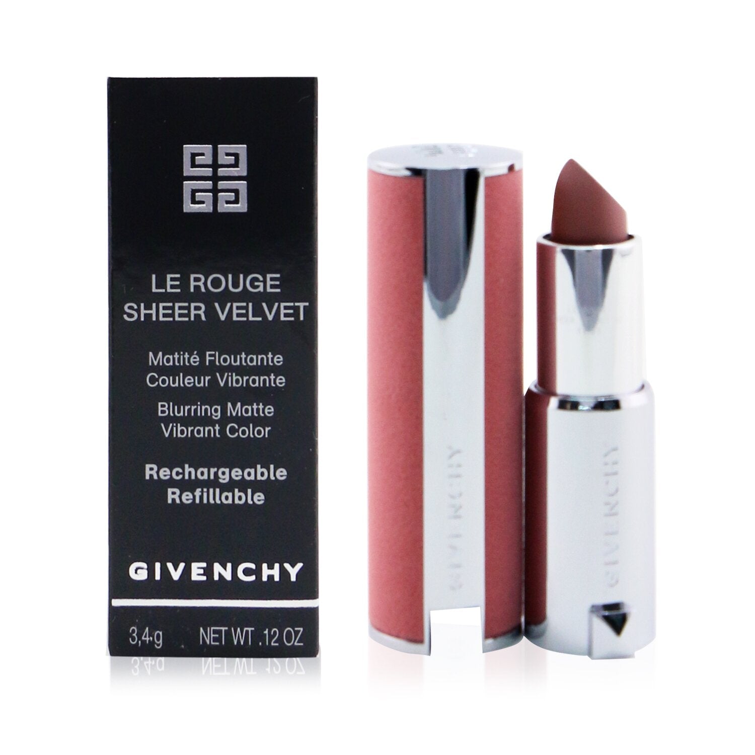 Givenchy Le Rouge Sheer Velvet Matte Refillable Lipstick - # 39 Rouge Grenat  3.4g/0.12oz
