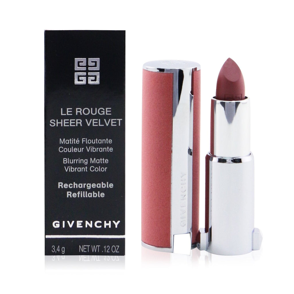 Givenchy Le Rouge Sheer Velvet Matte Refillable Lipstick - # 18 Nude Fume  3.4g/0.12oz