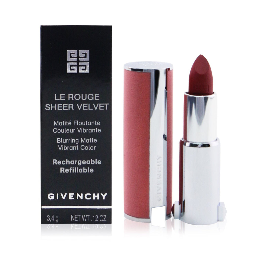 Givenchy Le Rouge Sheer Velvet Matte Refillable Lipstick - # 23 Rose Irresistible  3.4g/0.12oz