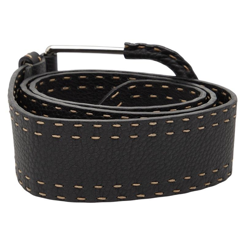 Fendi Selleria Belt Size 90 36 Black Leather