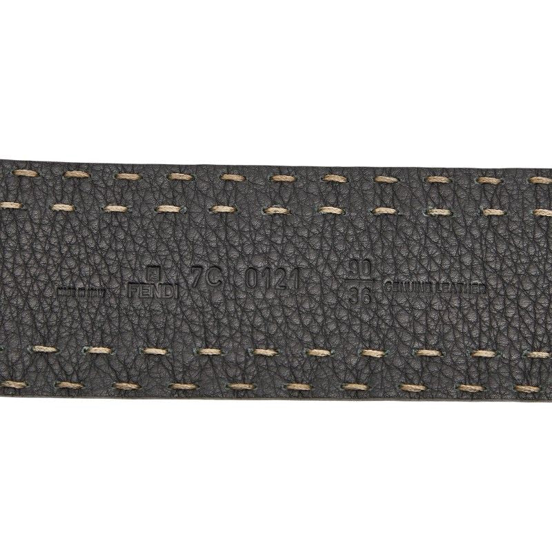 Fendi Selleria Belt Size 90 36 Black Leather