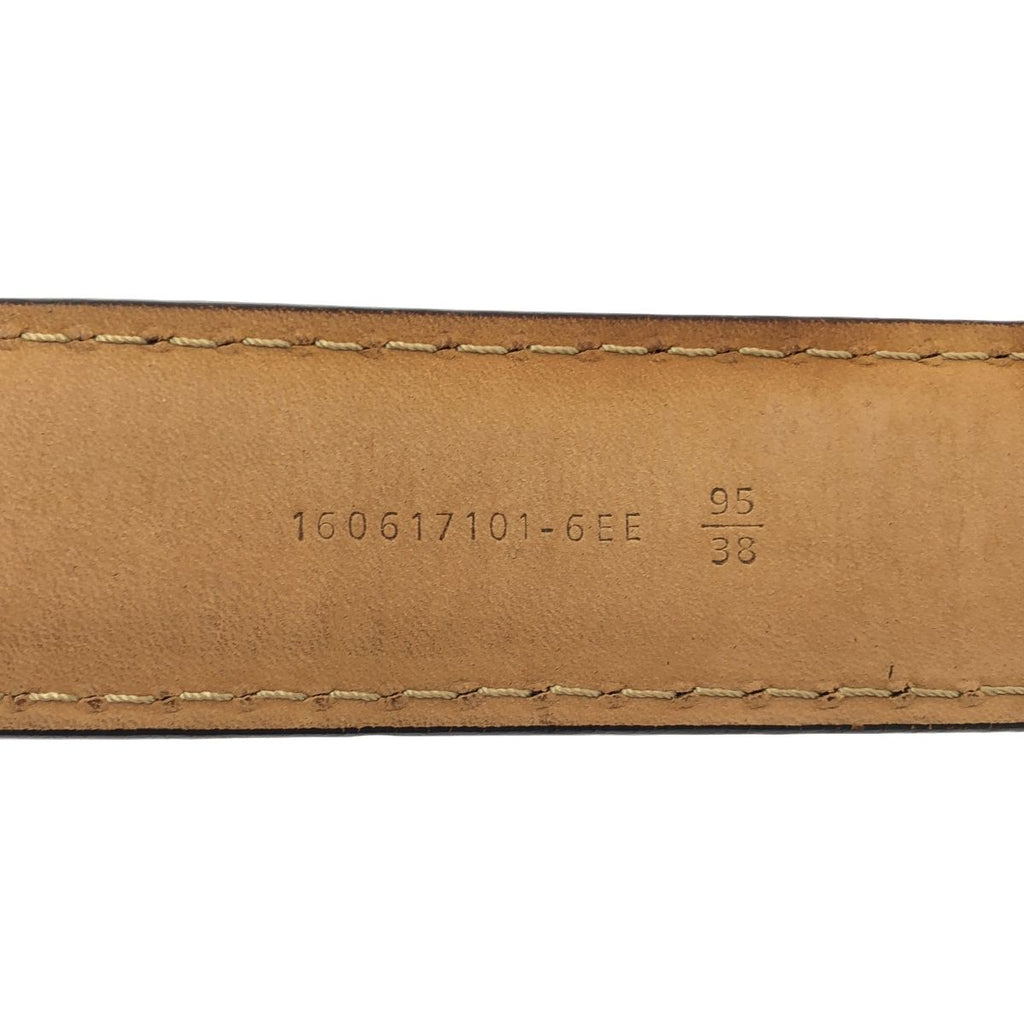 Fendi Leather Print Belt 95 Navy