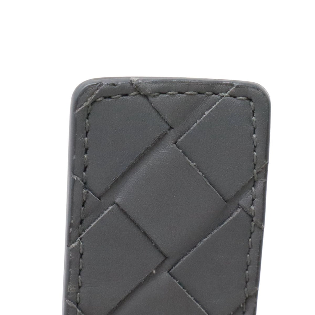 Bottega Veneta Intrecciato Belt Leather Gray