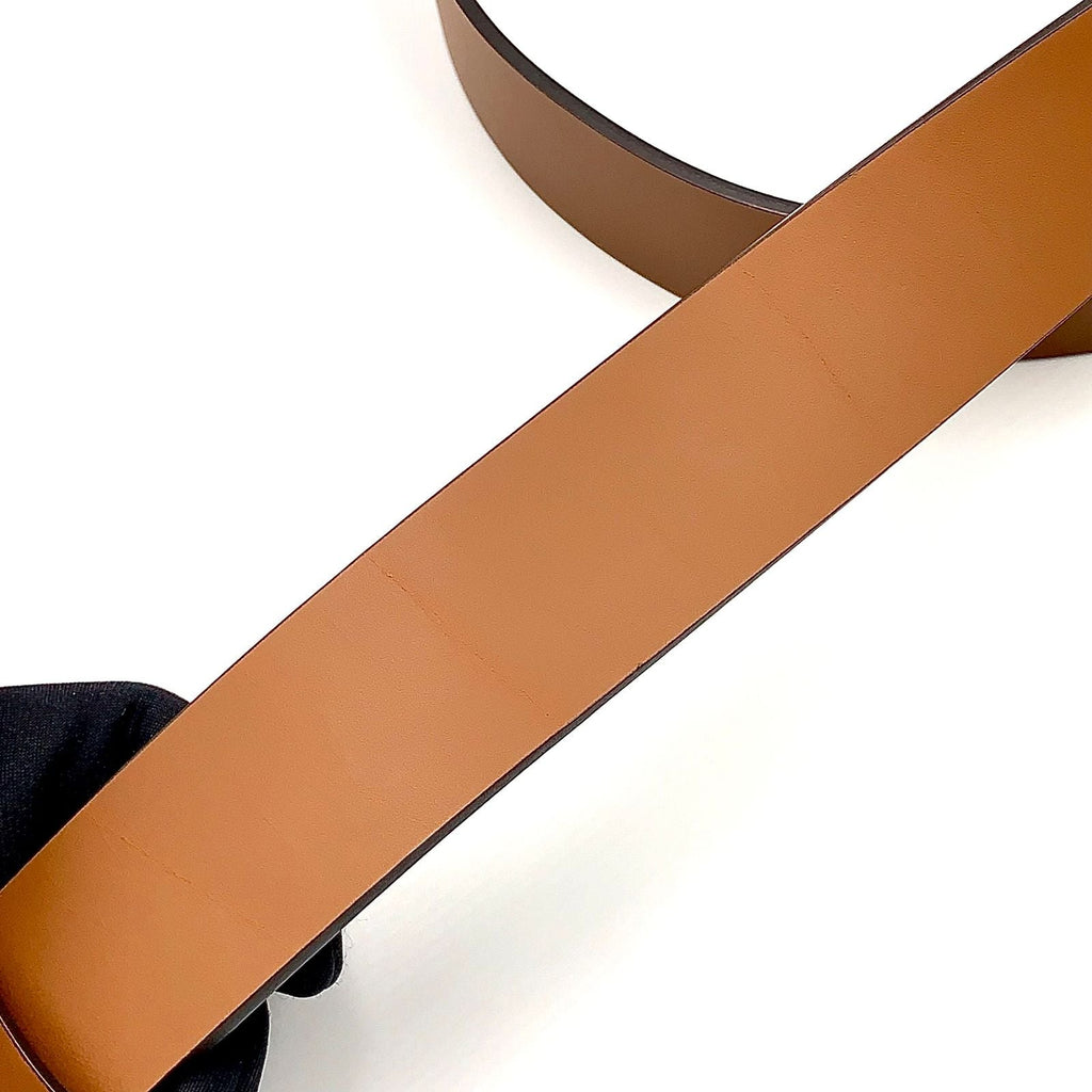 Gucci Interlocking Antique Leather Brown Belt Silver