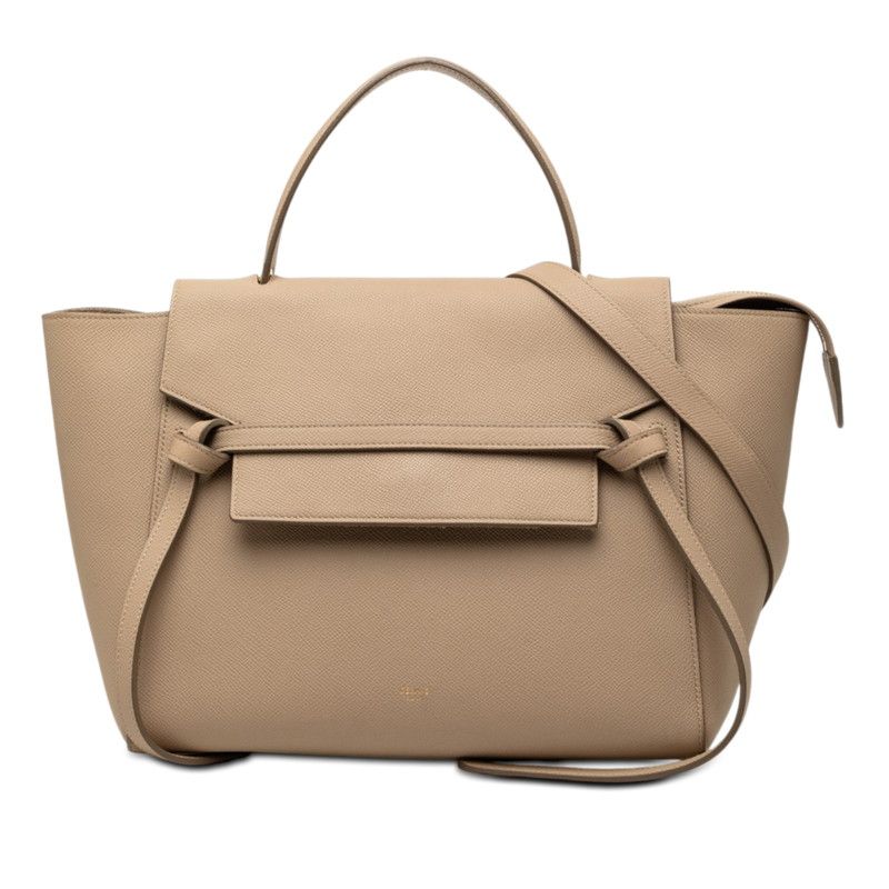 Celine Belt Bag 2-Way Beige Leather