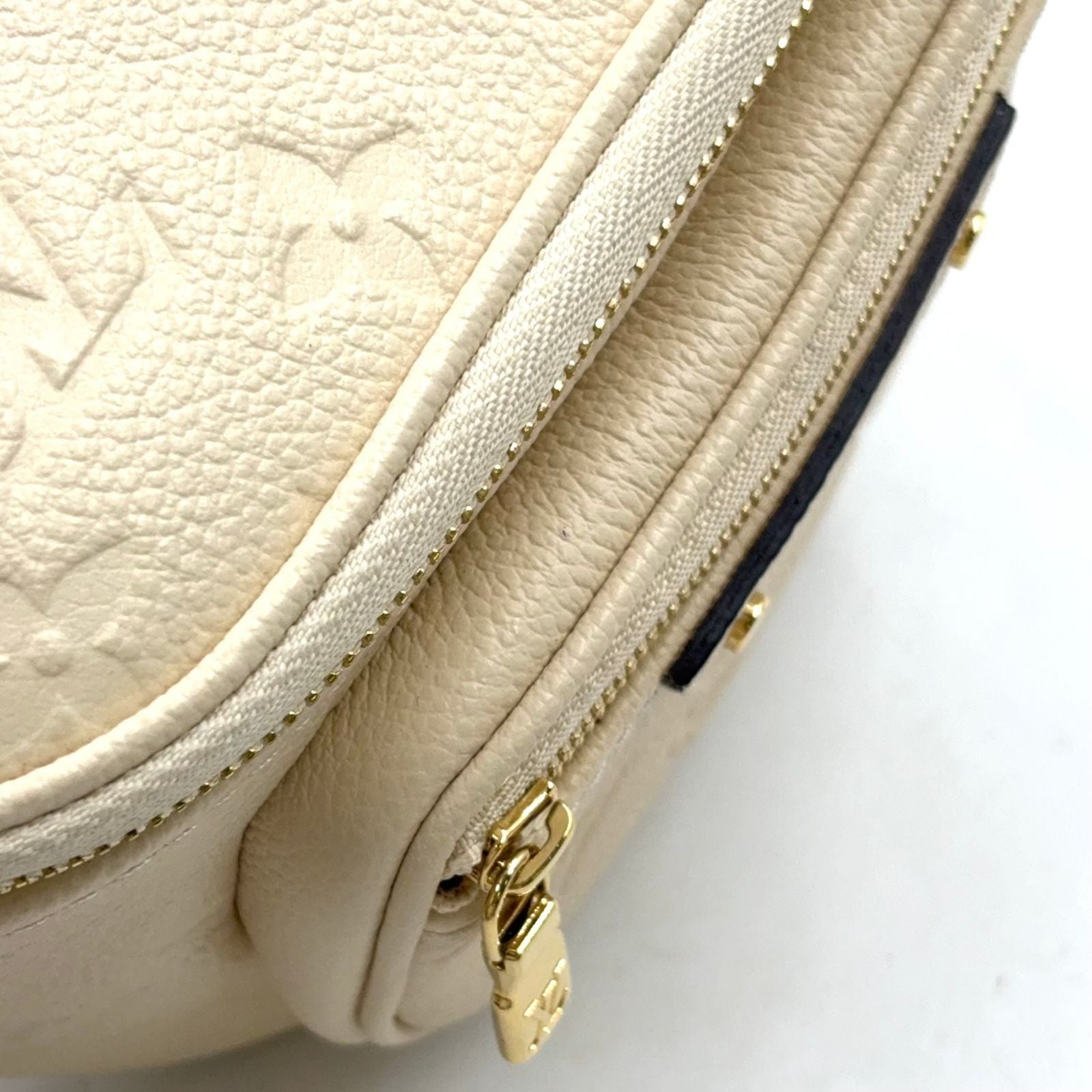 Louis Vuitton Mini Bum Monogram Empreinte Leather Ivory Belt Bag Gold