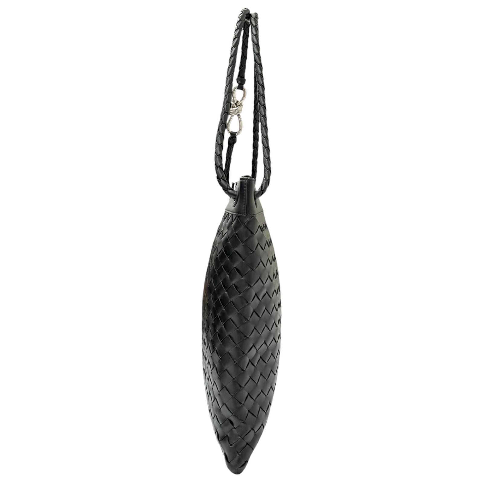 Bottega Veneta Andiamo Leather Intrecciato Messenger Flat Shoulder Bag