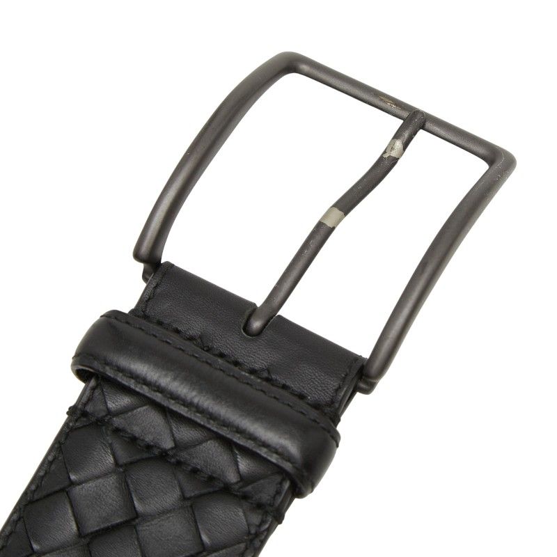 Bottega Veneta Intrecciato Belt 95 38 Black Leather