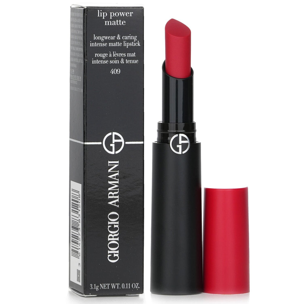 Giorgio Armani Lip Power Matte Longwear & Caring Intense Matte Lipstick - # 117 Graceful  3.1g/0.11oz