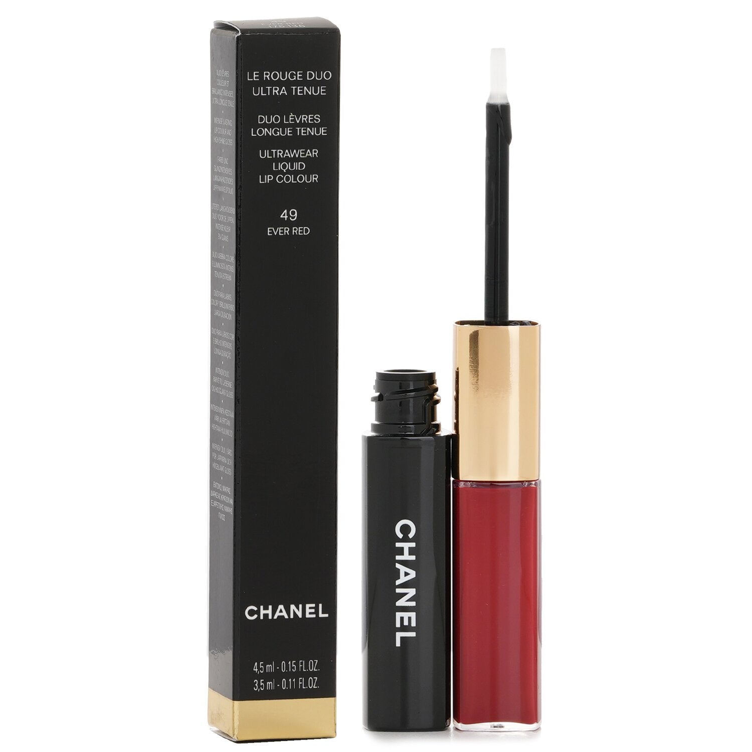 Chanel Le Rouge Duo Ultrawear Liquid Lip Colour - # 176 Burning Red  4.5ml+3.5ml