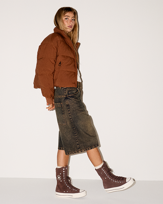Chuck Taylor All Star Fold-Over Lift Platform XHi Faux Fur