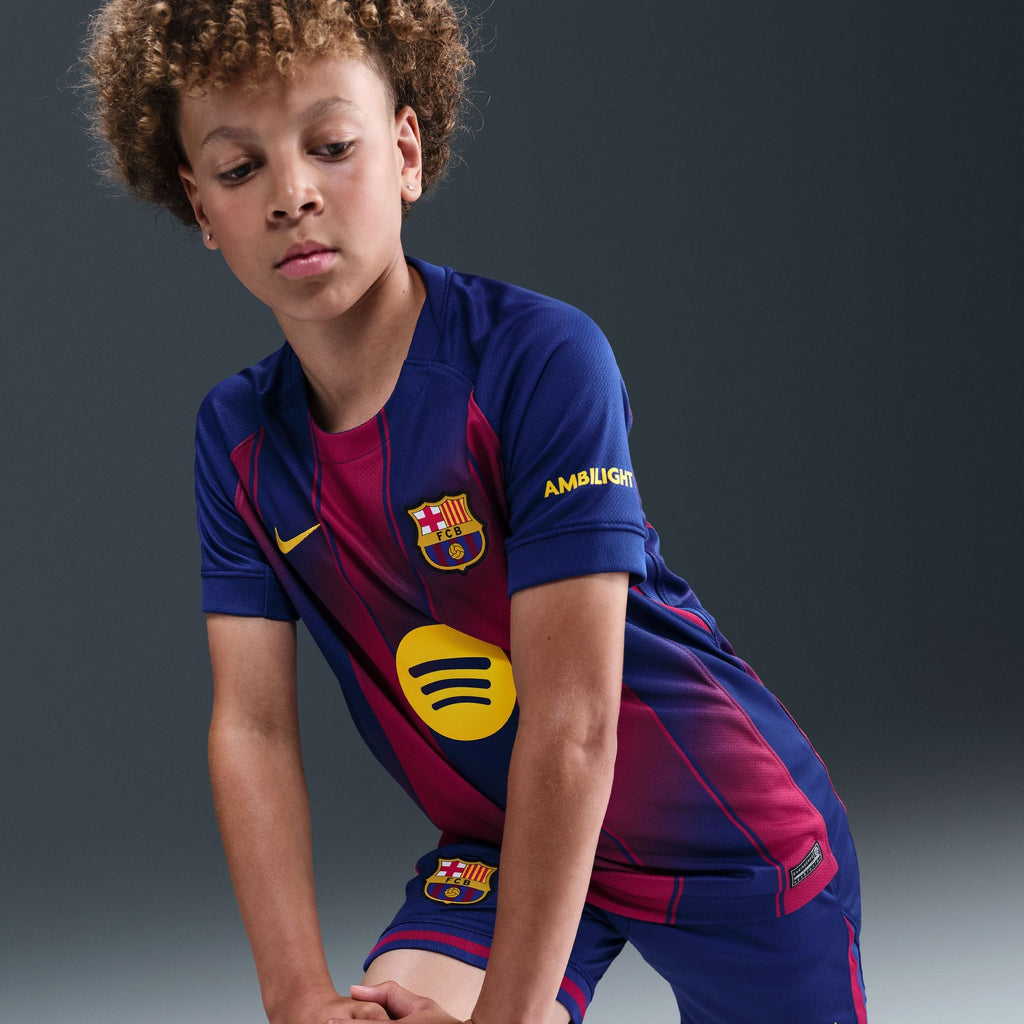 Nike FC Barcelona 2025/26 Stadium Home Big Kids' Dri-FIT Soccer Replica Jersey