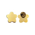 Burberry Golden Brass Flower Shape Lapel Pin brooch