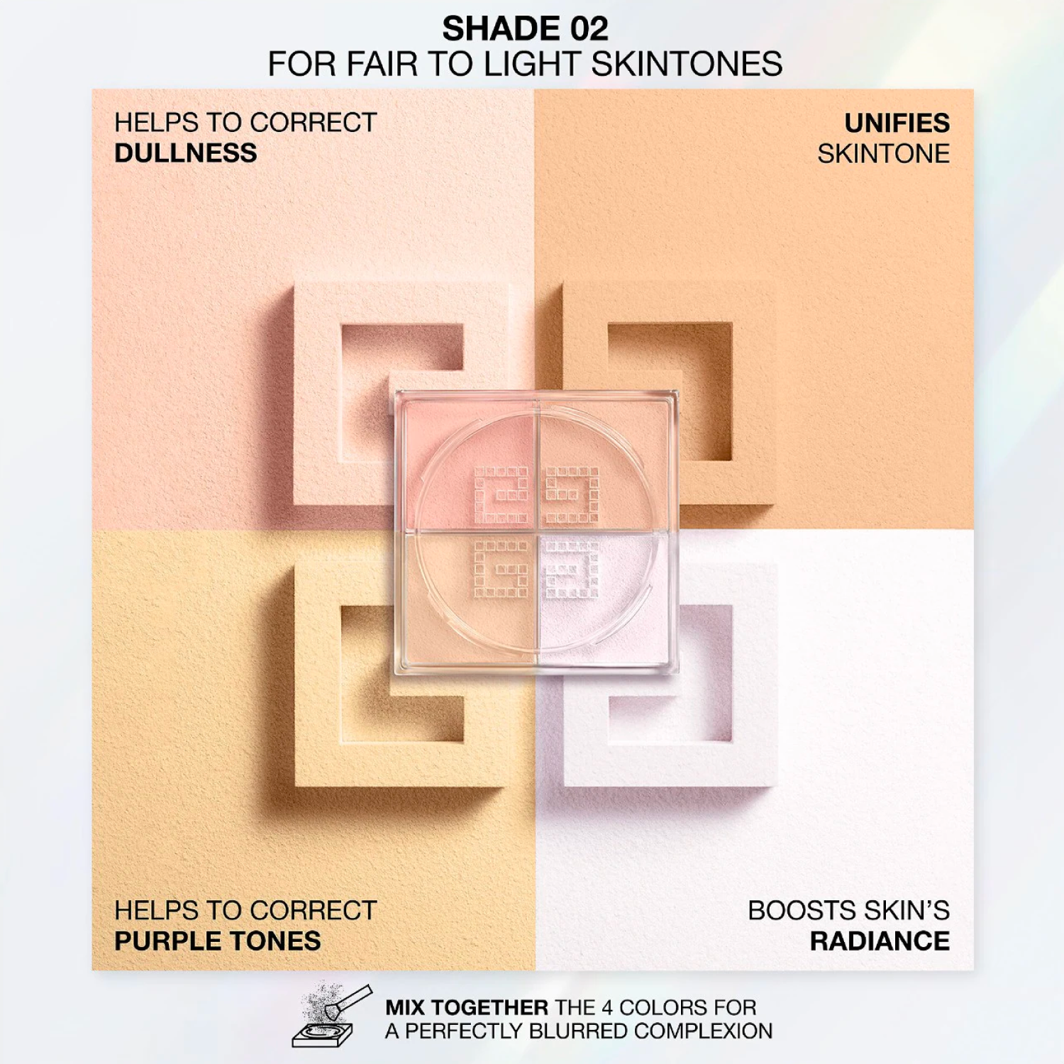 Givenchy Prisme Libre Mat Finish & Enhanced Radiance Loose Powder 4 In 1 Harmony - # 3 Voile Rose  4x3g/0.105oz