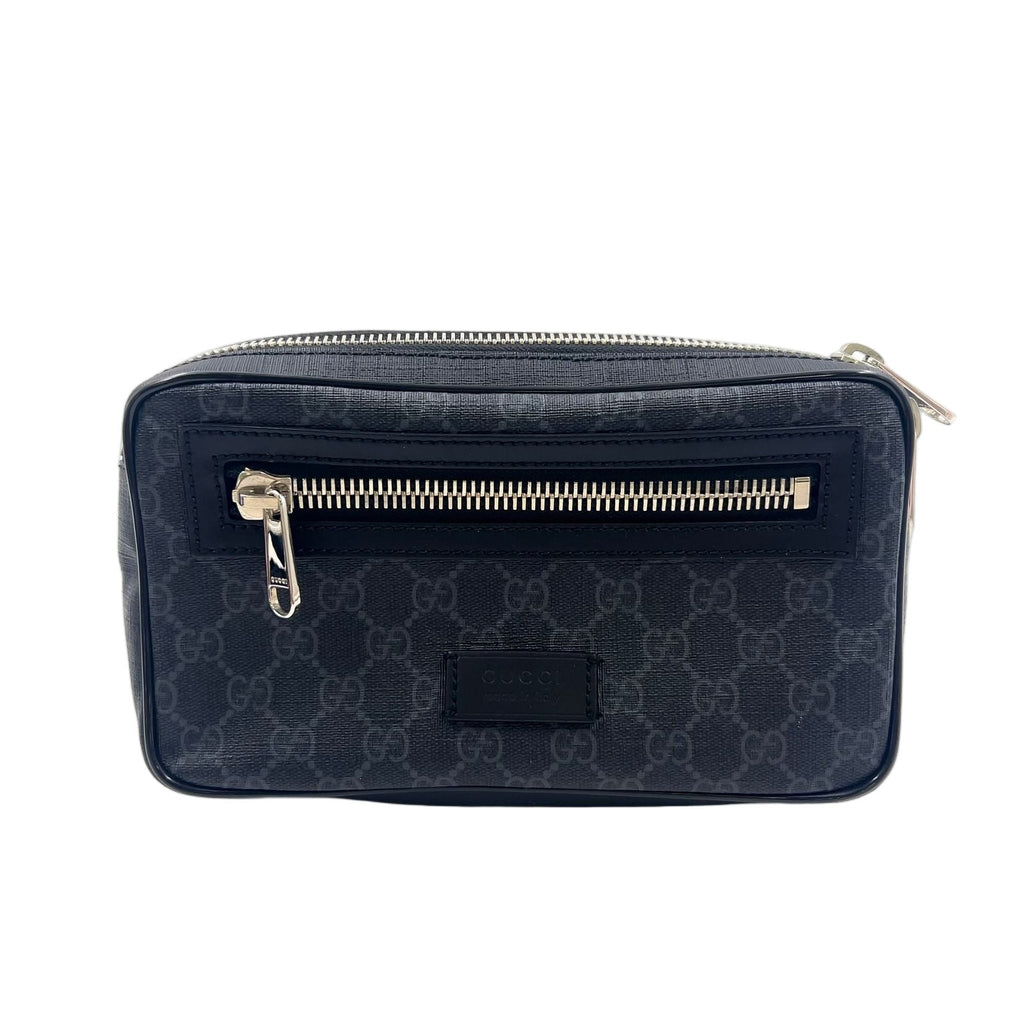 Gucci Soft GG Supreme Sherry Line Leather Dark Gray Black Multicolor Belt Bag