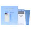 Dolce and Gabbana Light Blue by Dolce and Gabbana for Women - 2 Pc Gift Set 3.3oz EDT Spray, 2.5oz Body Cream
