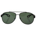 Prada SPS 55Q DG0-5X1 - Black Rubber-Grey Green Polarized by Prada for Men - 59-14-140 mm Sunglasses