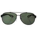 Prada SPS 55Q DG0-5X1 - Black Matte-Green Polarized by Prada for Men - 62-14-140 mm Sunglasses