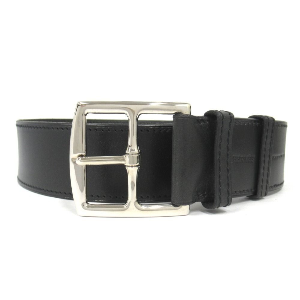 Hermes Martin Margiela Era Etriviere Leather Wide Belt 70 Black