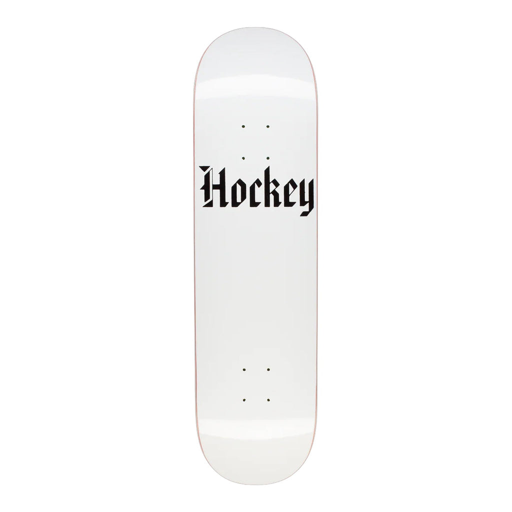 Hockey Skateboard Deck Stone White 9.0" x 33.254"