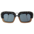 Prada SPR 26R UA6-1A1 - Nut Canaletto Black Leather-Grey Gradient by Prada for Unisex - 51-25-140 mm Sunglasses