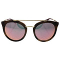 Prada SPR 23S USG-5L2 - Striped Dark Brown-Grey Yellow Rose by Prada for Women - 52-22-140 mm Sunglasses