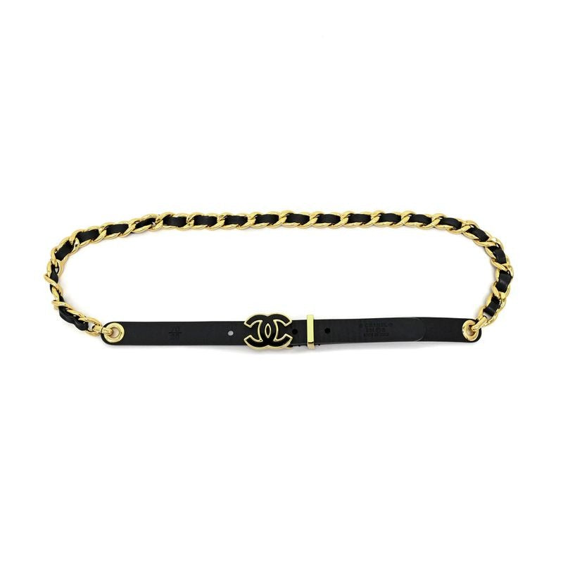 Chanel Chain Belt Black Gdhardware Aaa436 Coco Mark 70 28