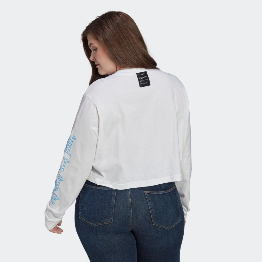 Women's adidas Long Sleeve Crop Tee (Plus Size)