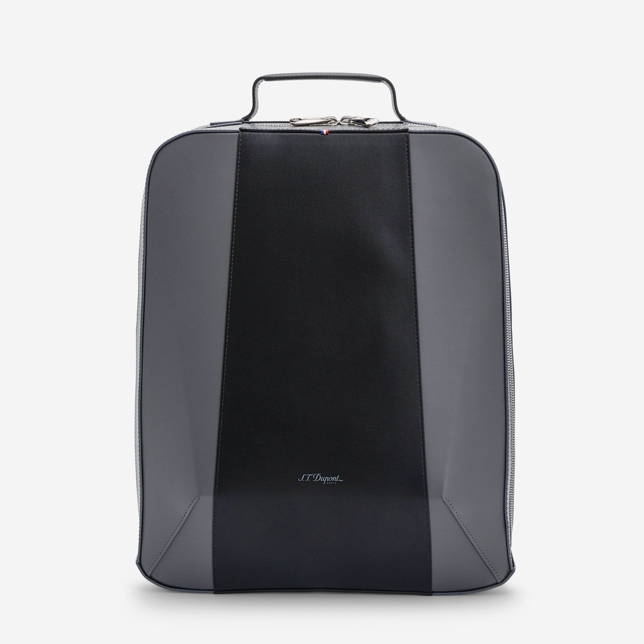 S.T. Dupont "Line D" Laser Grey and Black Cowhide Backpack 185501